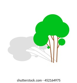 Tree icon in isometric 3d style isolated vector illustration