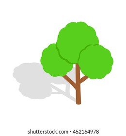 Tree icon in isometric 3d style isolated vector illustration