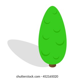 Tree icon in isometric 3d style isolated vector illustration