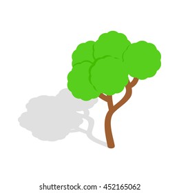 Tree icon in isometric 3d style isolated vector illustration