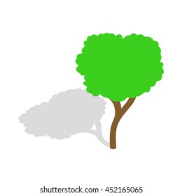 Tree icon in isometric 3d style isolated vector illustration