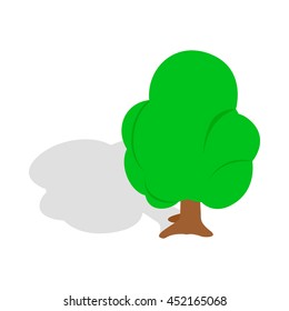 Tree icon in isometric 3d style isolated vector illustration