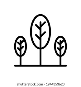 tree icon line style vector