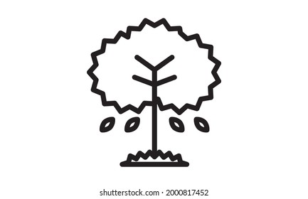 Tree icon line tree symbol vector image