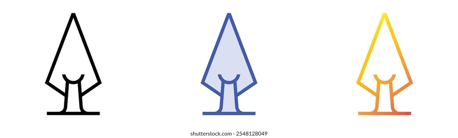 tree icon. Linear, Blue Fill and Gradient Style Design Isolated On White Background