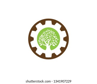 Tree icon logo design 
