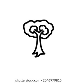 Icono de árbol o diseño de logotipo Ilustración vectorial de símbolo de signo aislado - Icono de Vector de estilo de línea de alta calidad adecuado para diseñadores, desarrolladores web, pantallas y Sitios web