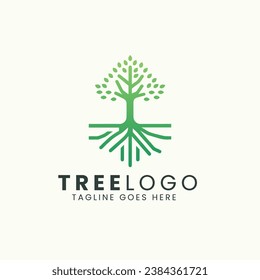  Baumsymbol Logo Design, Naturbäume Vektorgrafik Logo Design.
