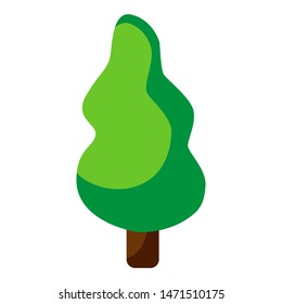 Tree icon logo design. Pine silhouette Icon. Flat vector illustration isolated on white background