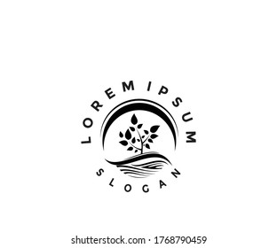 Símbolo de diseño del logotipo del icono del árbol