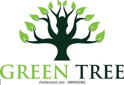 Tree Icon Logo Design Template 