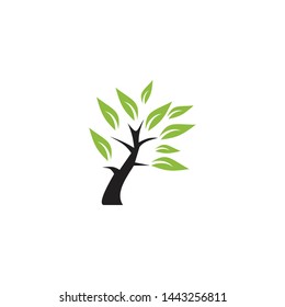 Tree icon logo design vector template