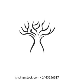 Tree icon logo design vector template