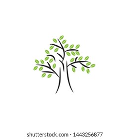 Tree icon logo design vector template