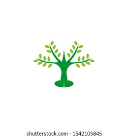 Tree icon logo design vector template