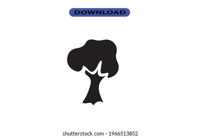 Tree icon or logo high resolution