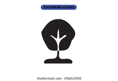 Icono de árbol o logotipo de alta resolución