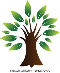Tree icon logo illustration isolated on white background