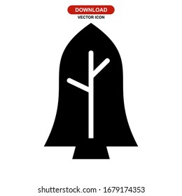 Icono de árbol o logotipo símbolo de signo aislado ilustración vectorial - iconos vectoriales de estilo negro de alta calidad
