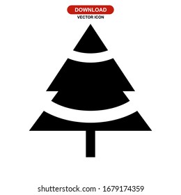 Icono de árbol o logotipo símbolo de signo aislado ilustración vectorial - iconos vectoriales de estilo negro de alta calidad
