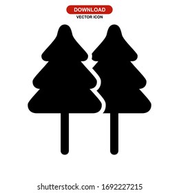 tree icon or logo isolated sign symbol vector illustration - high quality black style vector icons
