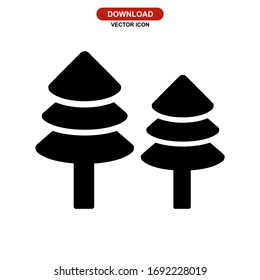 tree icon or logo isolated sign symbol vector illustration - high quality black style vector icons
