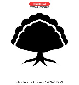 tree icon or logo isolated sign symbol vector illustration - high quality black style vector icons
