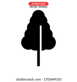 Baumsymbol oder Logo einzeln auf Zeichen Vektorillustration Illustration - hochwertige Vektorsymbole mit schwarzem Hintergrund
