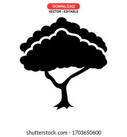 tree icon or logo isolated sign symbol vector illustration - high quality black style vector icons
