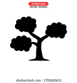 tree icon or logo isolated sign symbol vector illustration - high quality black style vector icons
