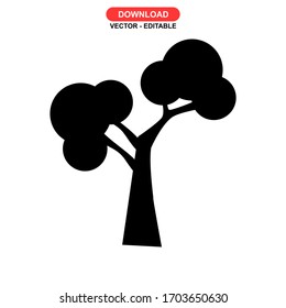 tree icon or logo isolated sign symbol vector illustration - high quality black style vector icons
