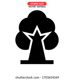 tree icon or logo isolated sign symbol vector illustration - high quality black style vector icons

