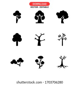 tree icon or logo isolated sign symbol vector illustration - Collection of high quality black style vector icons

