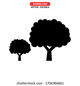 tree icon or logo isolated sign symbol vector illustration - high quality black style vector icons
