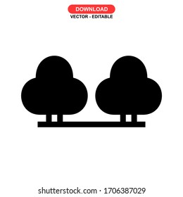 tree icon or logo isolated sign symbol vector illustration - high quality black style vector icons
