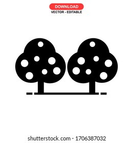Baumsymbol oder Logo einzeln auf Zeichen Vektorillustration Illustration - hochwertige Vektorsymbole mit schwarzem Hintergrund
