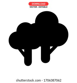 tree icon or logo isolated sign symbol vector illustration - high quality black style vector icons
