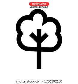 tree icon or logo isolated sign symbol vector illustration - high quality black style vector icons
