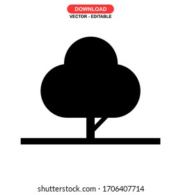 Baumsymbol oder Logo einzeln auf Zeichen Vektorillustration Illustration - hochwertige Vektorsymbole mit schwarzem Hintergrund
