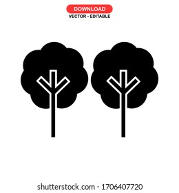 tree icon or logo isolated sign symbol vector illustration - high quality black style vector icons
