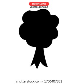 Icono de árbol o logotipo símbolo de signo aislado ilustración vectorial - iconos vectoriales de estilo negro de alta calidad
