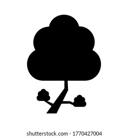 Baumsymbol oder Logo einzeln auf Zeichen, Vektorgrafik - hochwertige Vektorsymbole mit schwarzem Hintergrund
