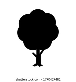 icono de árbol o logotipo símbolo de signo aislado ilustración vectorial - iconos vectoriales de estilo negro de alta calidad
