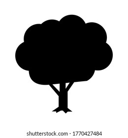icono de árbol o logotipo símbolo de signo aislado ilustración vectorial - iconos vectoriales de estilo negro de alta calidad
