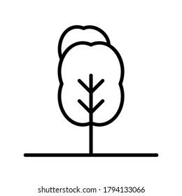 Icono de árbol o logotipo símbolo de signo aislado ilustración vectorial - iconos vectoriales de estilo negro de alta calidad
