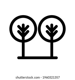 icono de árbol o logotipo símbolo de signo aislado ilustración vectorial - iconos vectoriales de estilo negro de alta calidad
