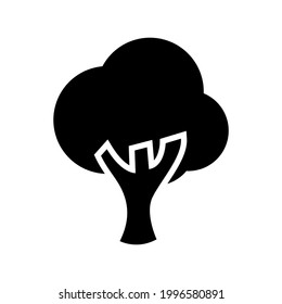 icono de árbol o logotipo símbolo de signo aislado ilustración vectorial - iconos vectoriales de estilo negro de alta calidad
