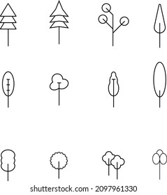 icono de árbol o logotipo símbolo de signo aislado ilustración vectorial - Colección de iconos vectoriales de estilo negro de alta calidad puede usar la aplicación. para abrir el Navegador. 