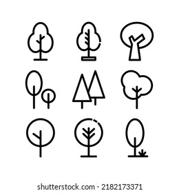 icono de árbol o logotipo símbolo de signo aislado ilustración vectorial - Colección de iconos vectoriales de estilo negro de alta calidad
