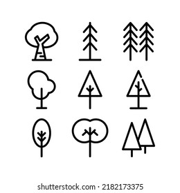 tree icon or logo isolated sign symbol vector illustration - Collection of high quality black style vector icons
